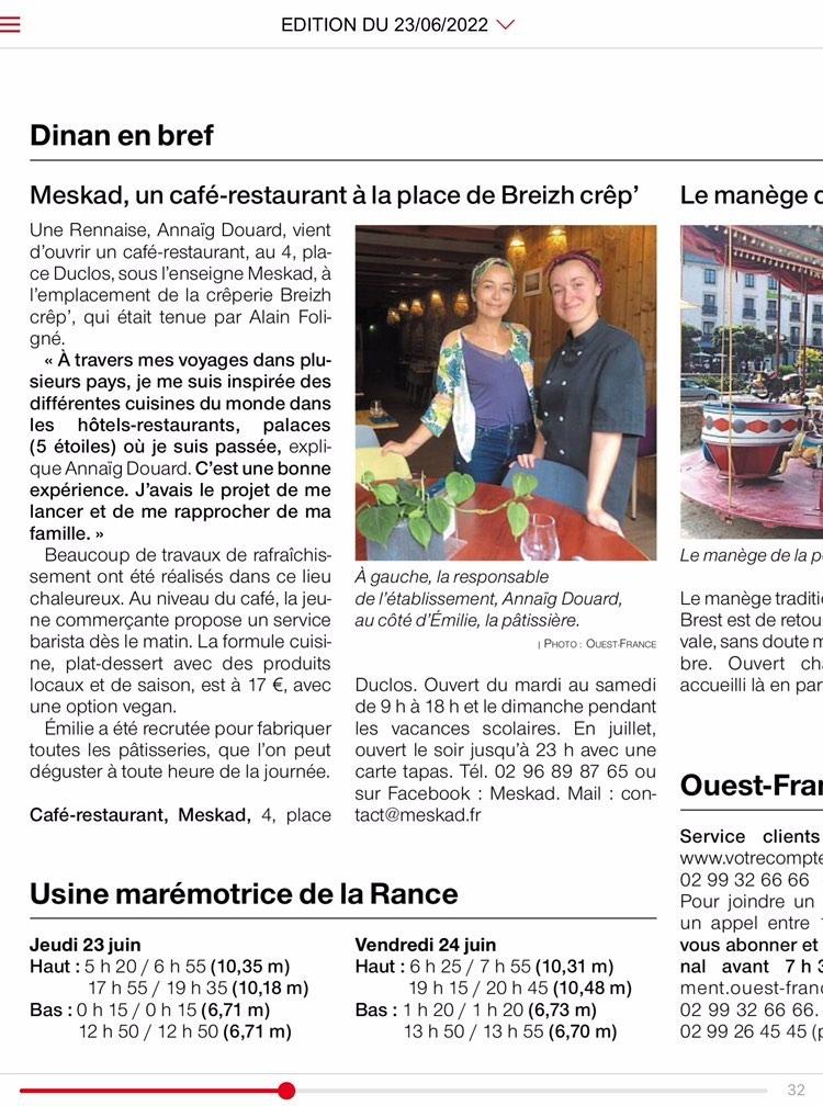 article ouest-france Meskad